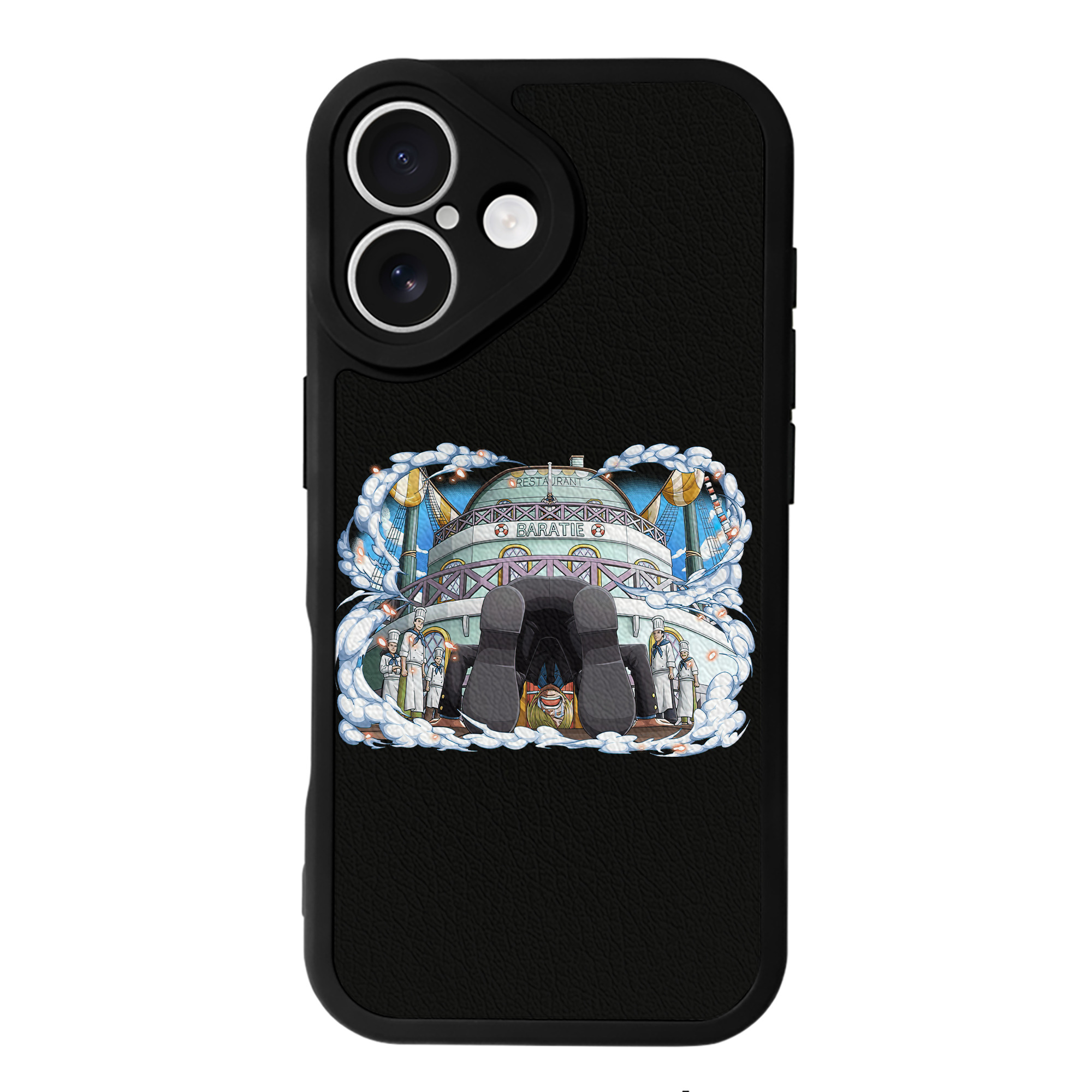 （画像用） ワンピース サンジ ONE PIECE Sanji 【iPhone 16シリーズ対応】シリコンスマホケース（レザー調） 材質：シリコン